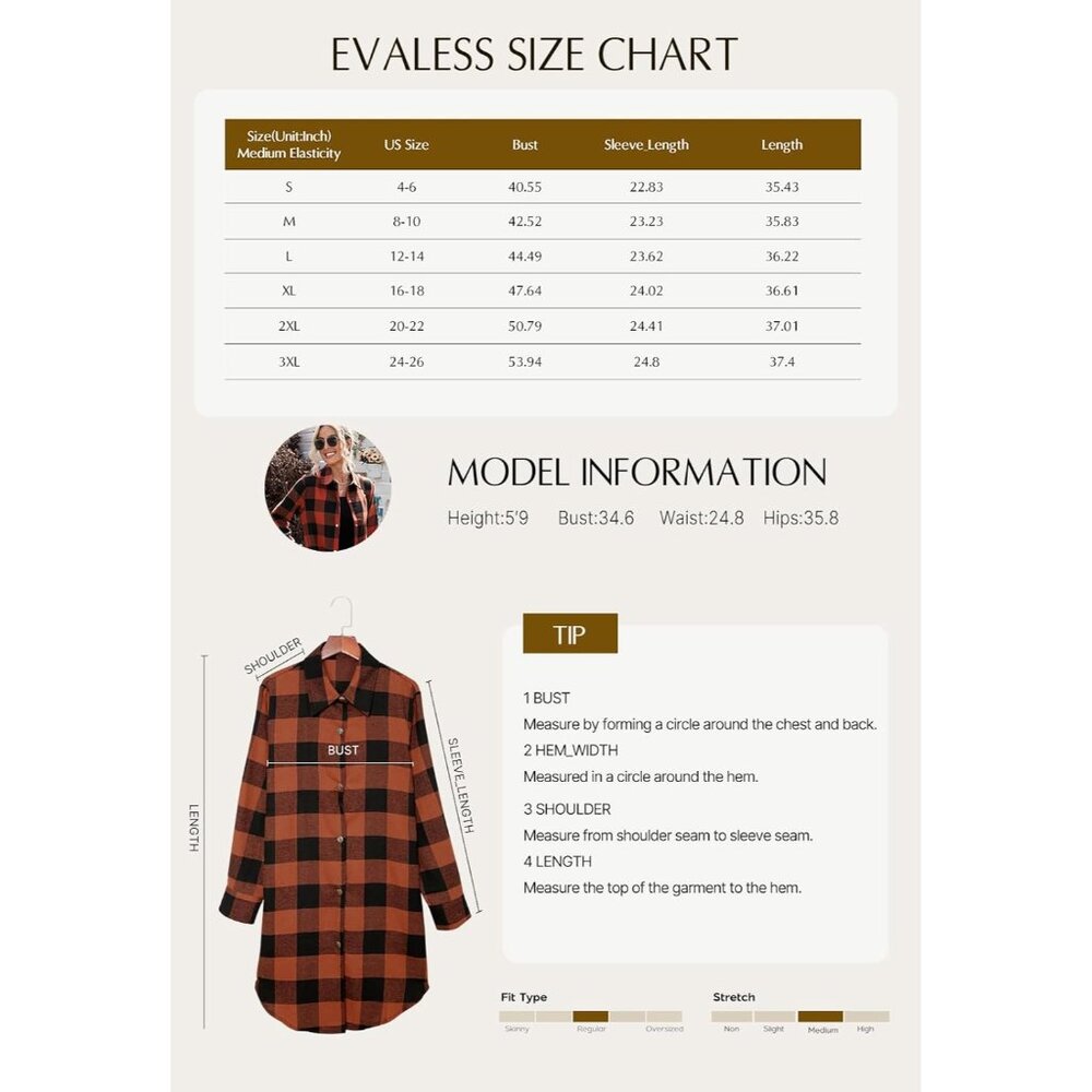 Versatile Color Block Plaid Shacket Jacket For Wo… - image 6
